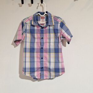Wrangler Multi-color Button Front Pocket Shirt Size XS (4-5)
